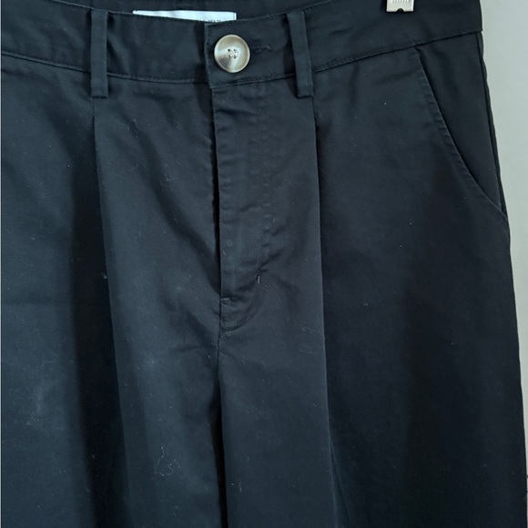 Zara Women’s Classic Pleated Black Trousers Pants Modern Cut Pockets Size 4 - Picture 3 of 5